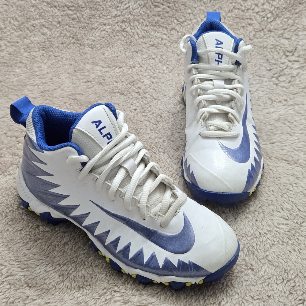 RARE Nike Alpha Menace Shark Football Cleats (880129-144) Youth Sz 1Y Activewear
